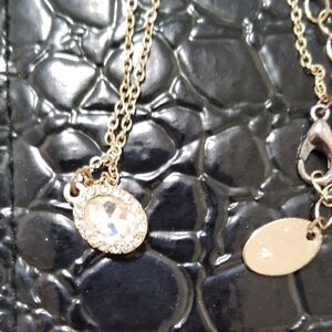 Gold Plated CZs Time And Tru Necklace